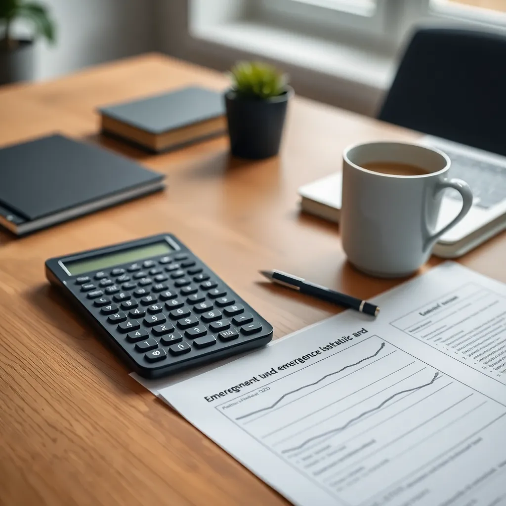 Nederlandse financiële planning op tafel met rekenmachine