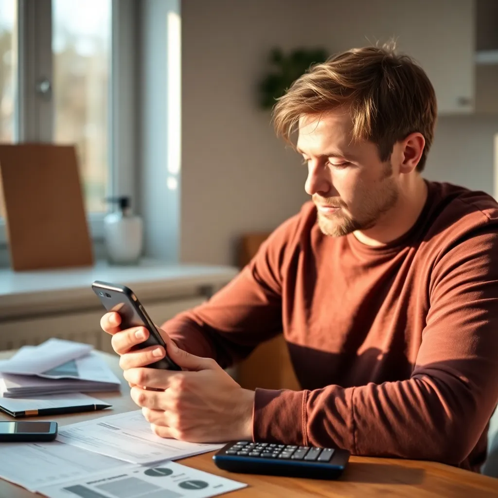 Persoon die online bankiert op laptop voor noodfonds