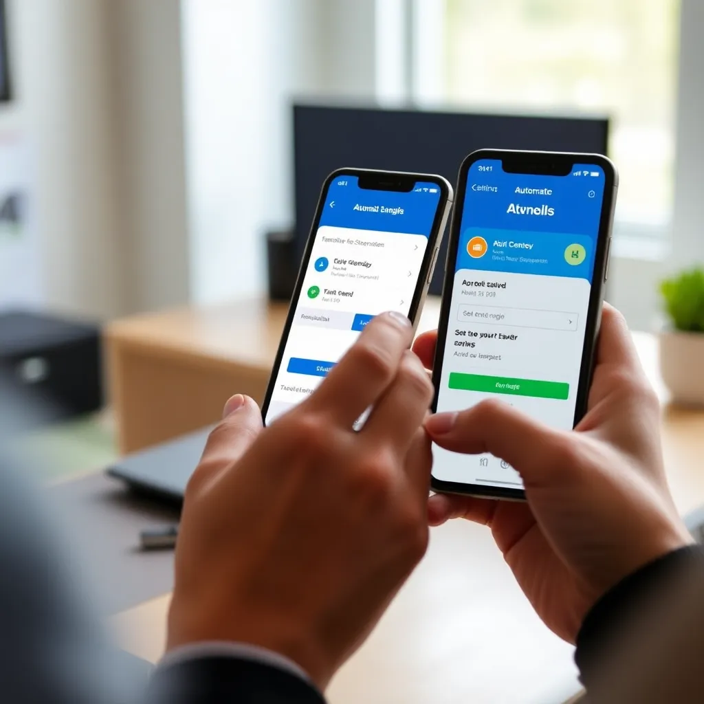 Automatisch sparen concept met Nederlandse bankapp