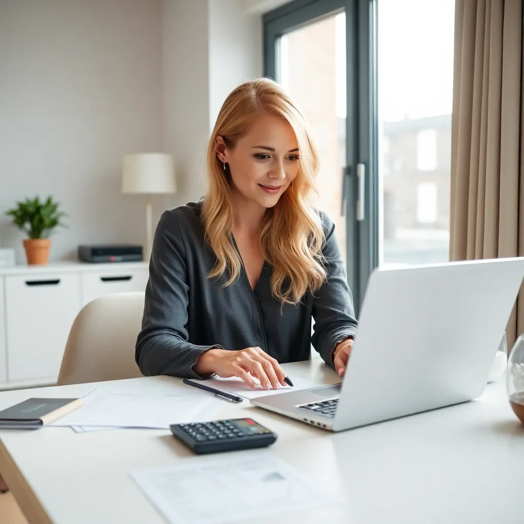 Persoon die digitaal bankieren gebruikt voor noodfonds management